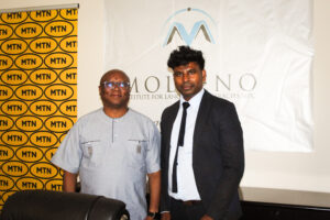 Mr Masennya Dikotla, CEO of the Molteno Institute and Shaldon Naidoo Head of Gauteng Region • MTN Business
